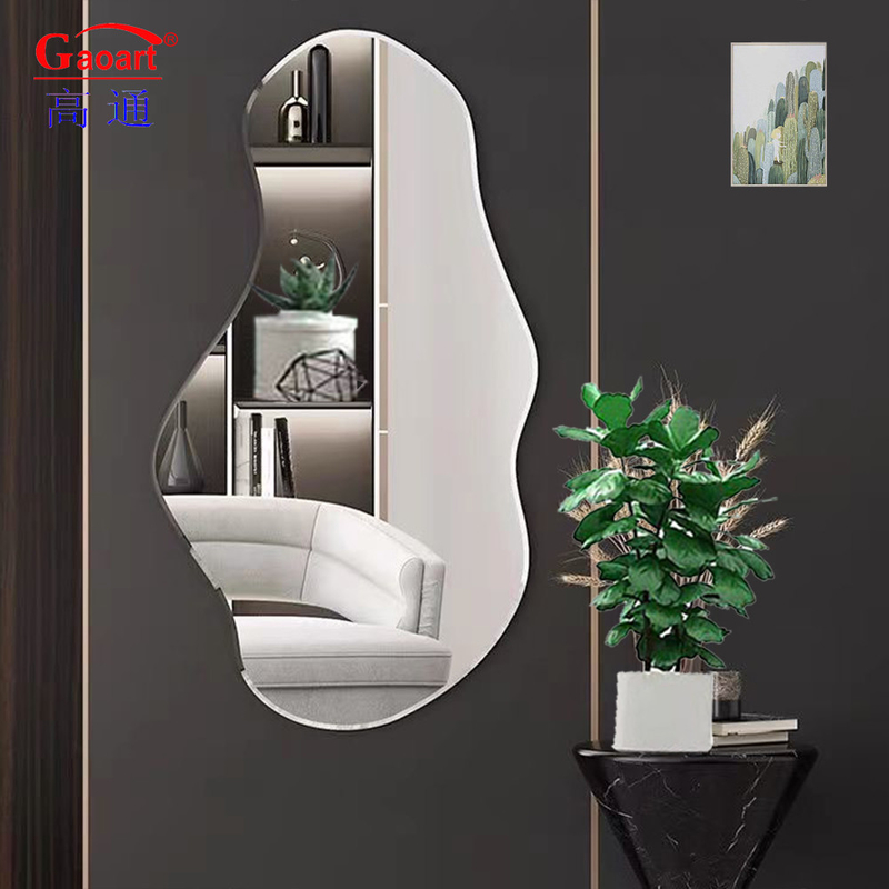 50cm Gold Magic Sticker Mirror for Every Day Bathroom Wall Decor in Full Home