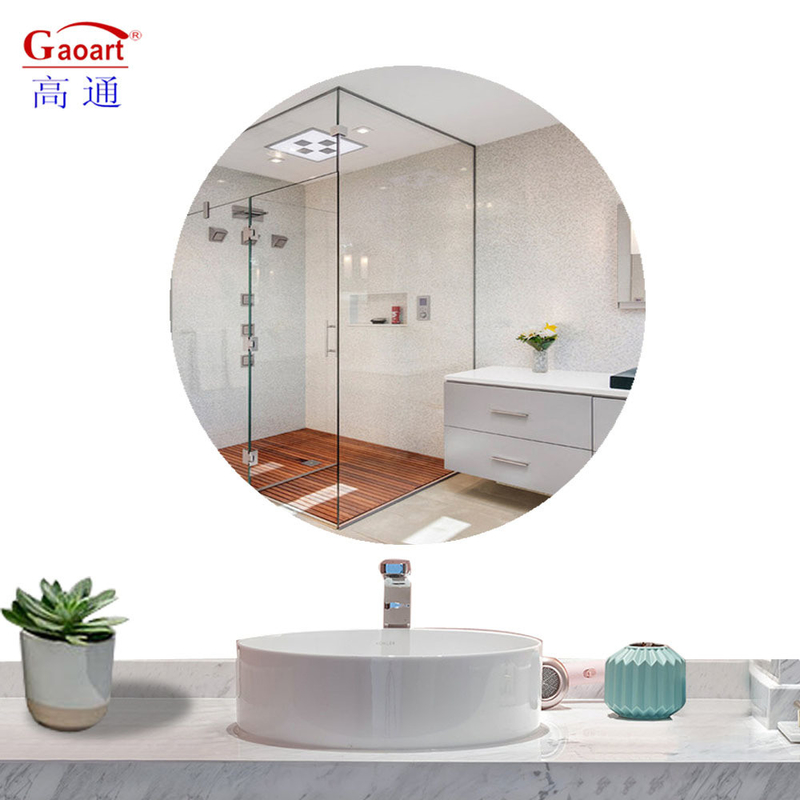Contemporary Glass Mirror Large Circle Frameless Shape for Home Decor and Wall Display