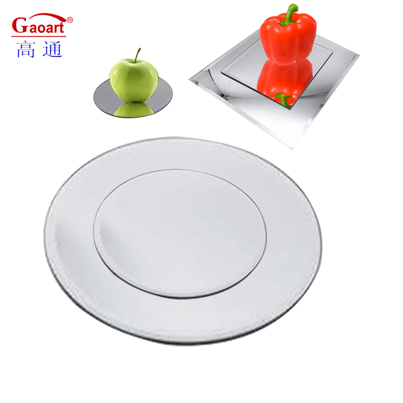 80Cm Wall Mirror Adhesive Wavy Full Length Frameless Large Half Round for House Decor