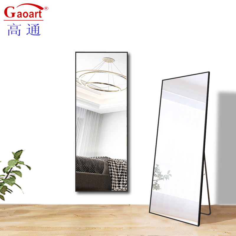 Contemporary Style Full Length Gold Mirror for Modern Home Floor Stand Full Body Size