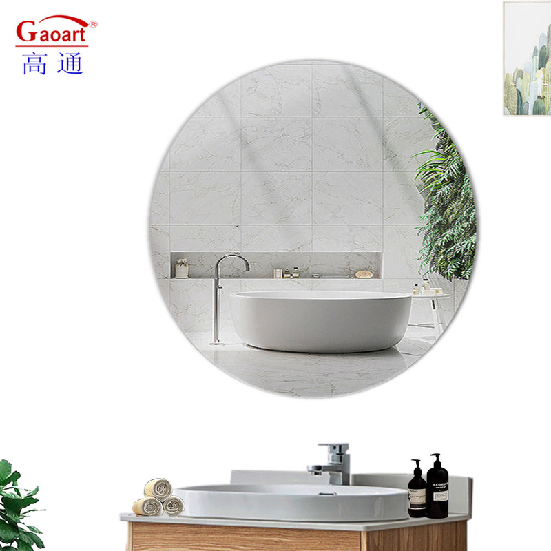 Make a Statement with this Modern Frameless Round Glass Large Circle Bath Wall Mirror