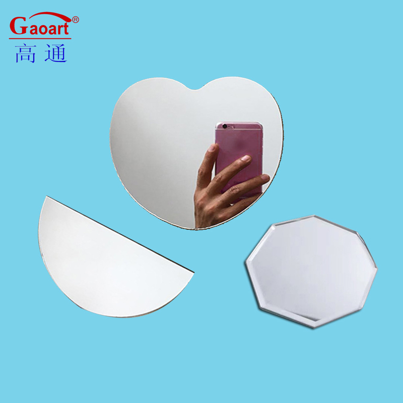 Modern Style Full Length Two-Way Wall Tray Bathroom Mirror with Half Round Shape