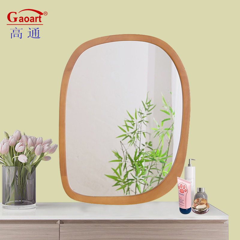 Antique Bathroom Arch Decor Wall Sticker with Wooden Frame Mirror in Morden Style