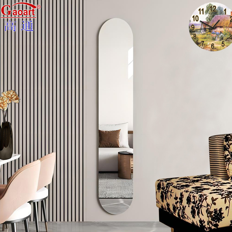 Modern Stylish Metal Hotel Bathroom Glass Beveled Mirror for Home Decoration