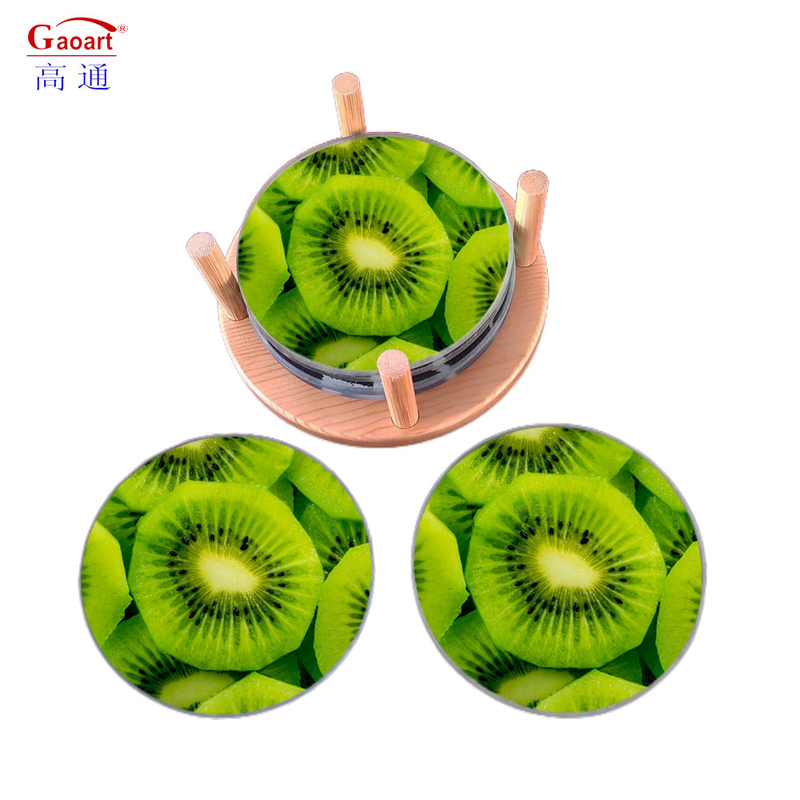 Tempered Square Bread Float Cut Blank Custom Shape Cutting Board with Wine Glass Coaster