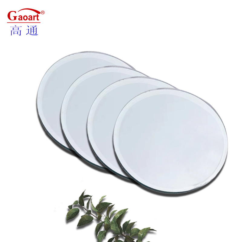 Frameless Adhesive Wavy Full Length Large Round 80Cm Decor Mirror Bath for Living Room