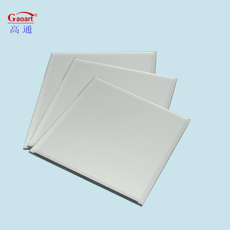 Modern Design Style Rectangle Wall Hanging Mirror with Round Edge and Two-Way Adhesive