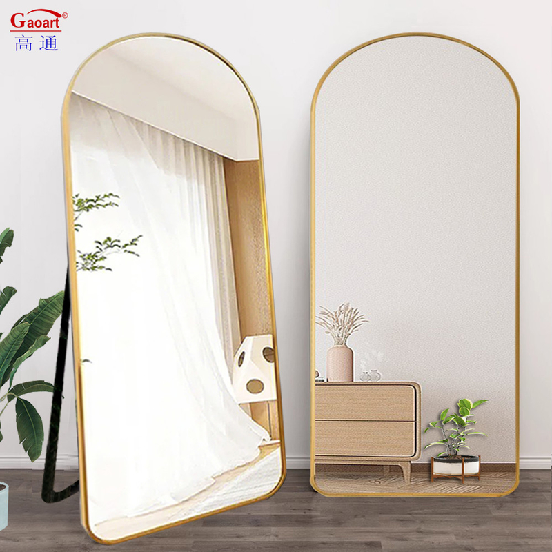 Stainless Steel Framed Floor Mirror Functional and Stylish Addition to Your Home Decor