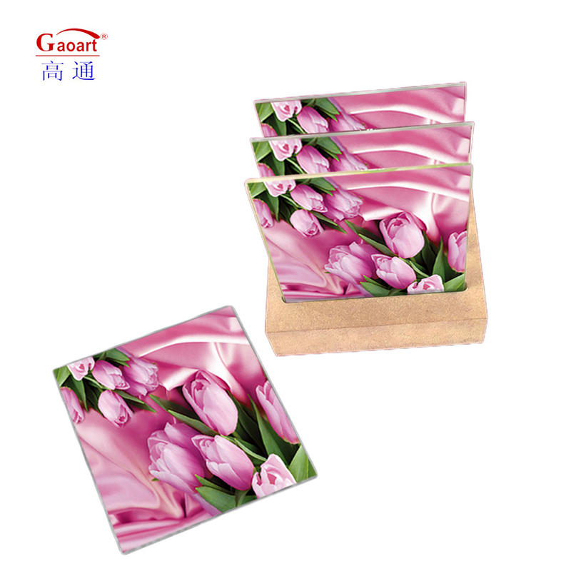 Customized Size Kitchen Tempered Cutting Board with Handle and Glass Coaster Function
