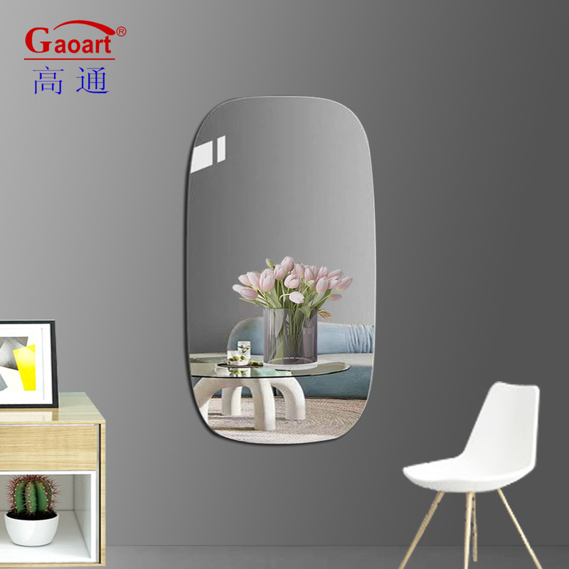 Customized Size Glass Hallway Full Length Beauty Salon Bathroom Makeup Furniture Bath House Decor With Light