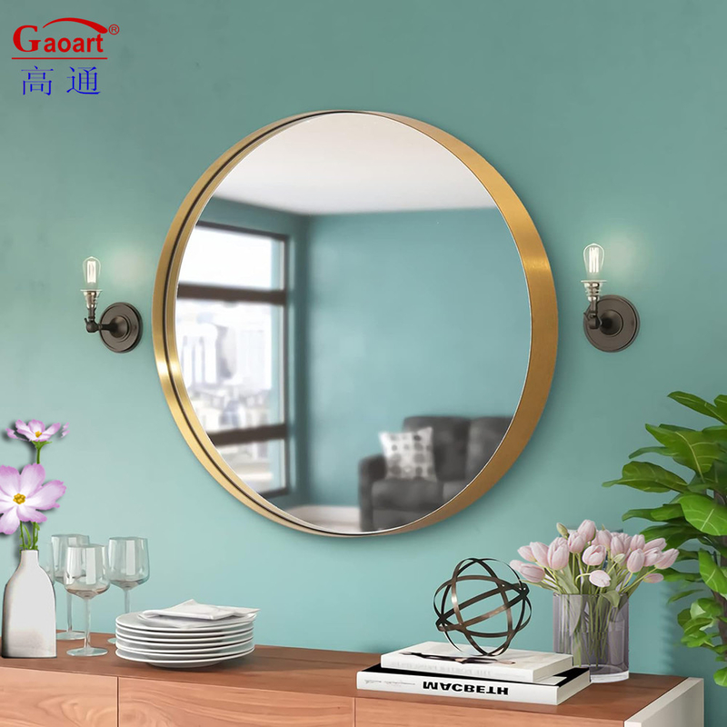 Home Wineshop Decoration Full Length Black Frame Wall Mirror with Customized Size