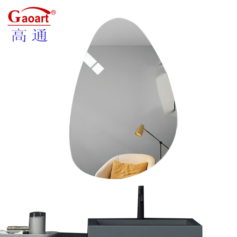 Customized Size Beveled Glass Beauty Salon Makeup Furniture for Bathroom Decoration
