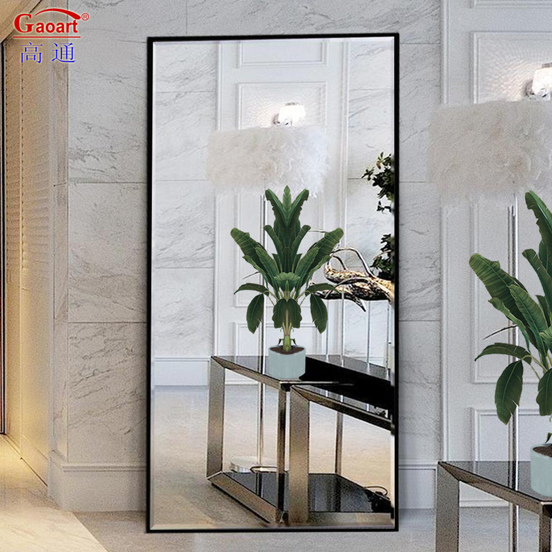 Full Length Dressing Golden Bathroom Wall Hanging Mirror for Living Room Hair Salon