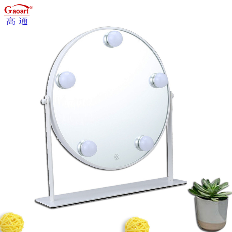 Portable Pocket Small Handheld Little Makeup With Led Light Table Mirror For Everyday