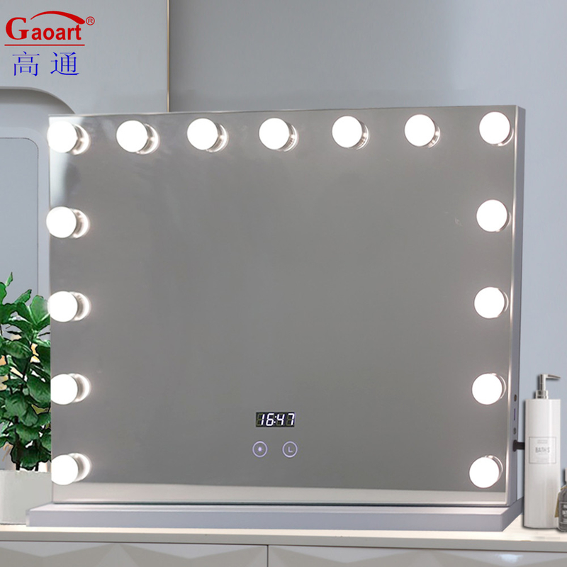 Popular Design Makeup Vanity Led Custom Big Lighting Home Decor With Light Bulb Mirror