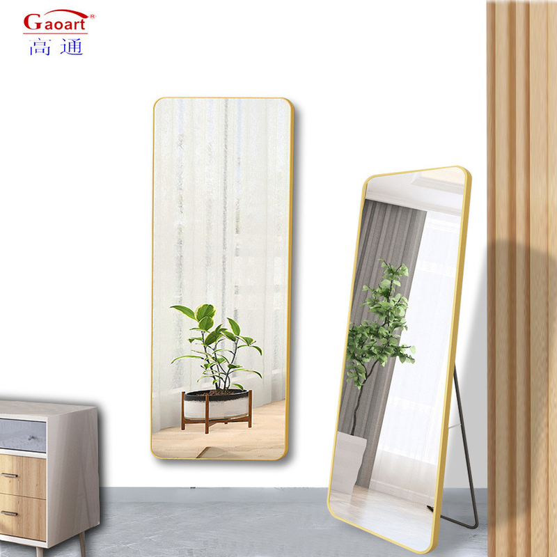 Modern Stylish Aluminium Alloy Frame Glass Mirror for Dance Floor and Living Room