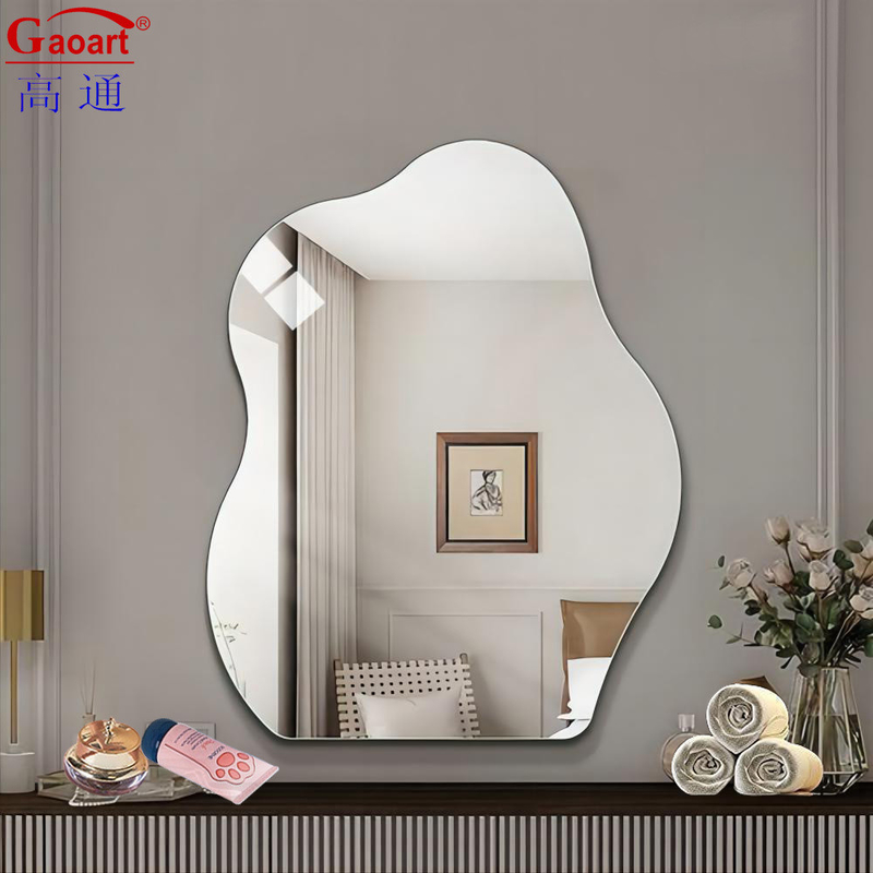Modern Design Full Length Wall Sticker Mirror for Customized Size Bathroom Decoration