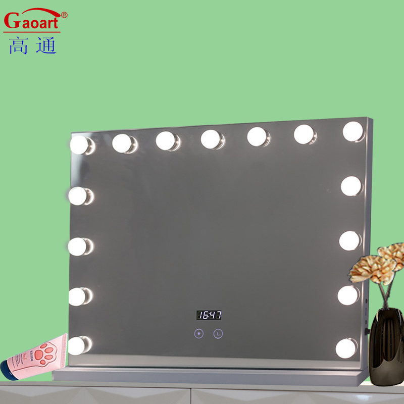 Everyday Makeup Occasions Metal and Glass Mirror with LED Bulb Hollywood Vanity Light