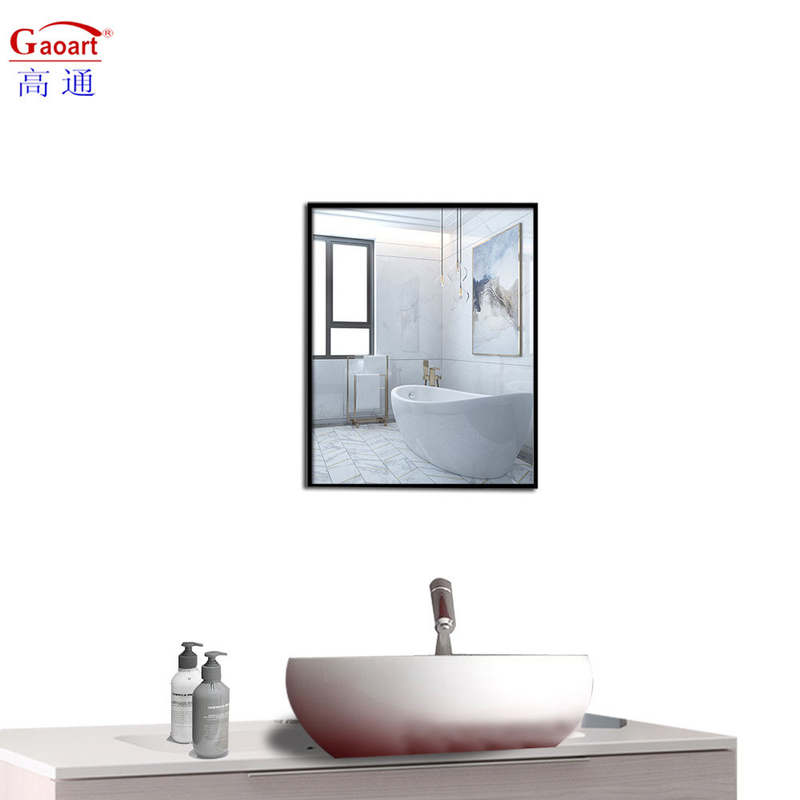 Customized Size Top Fashion Aluminium Alloy Frame Glass Mirror Bathroom Wall Hanging With Frame