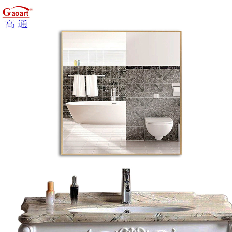 Home Wineshop Large Variety Gold Hairdresser Black Aluminium Mirror with Frame