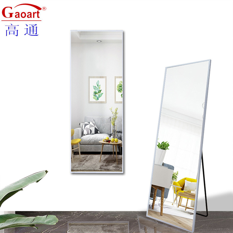 Bevel Design Full Length Silver Shaving Metal Mirror for Modern Stylish Decoration