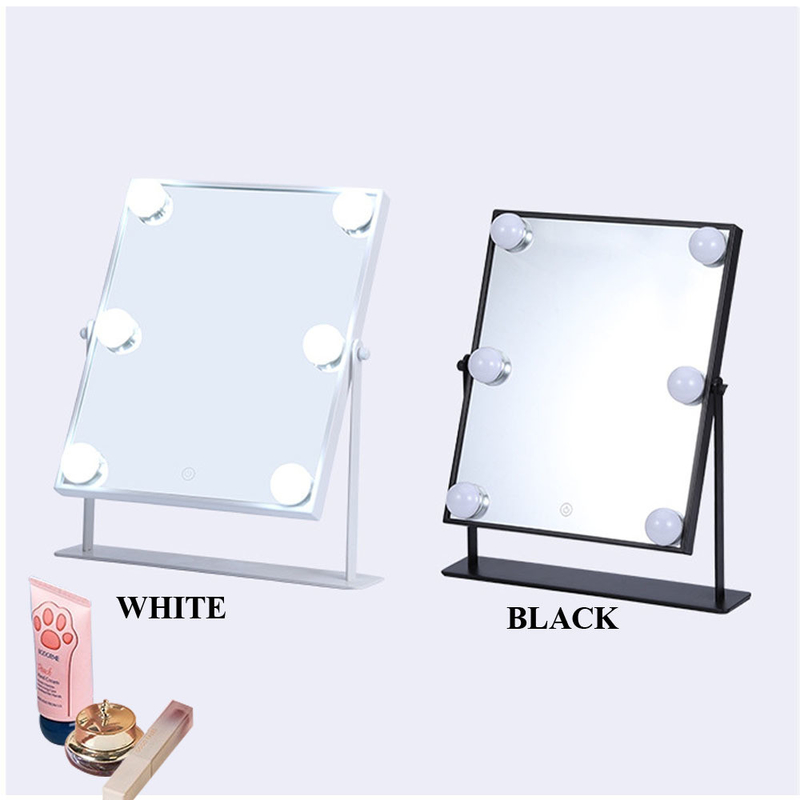 Every Day Occasion Popular Design Light Bulb In Chrome Travel Cosmetic Makeup Vanity With Hollywood Mirror