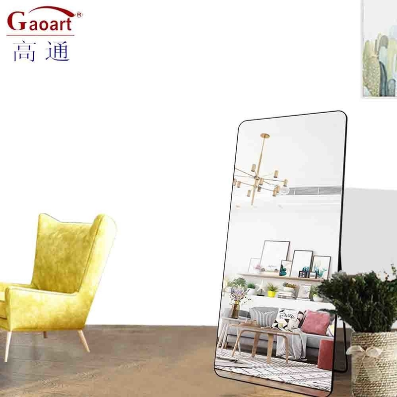 Aluminium Alloy Frame Full Size Floor Length Dance Studio Decor Mirror for Living Room