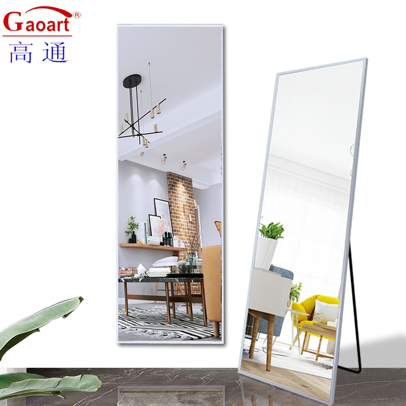 Glass Sticker Full Length Silver Shower Nordic Wall Art for Bathroom Toilet Salon Mirror