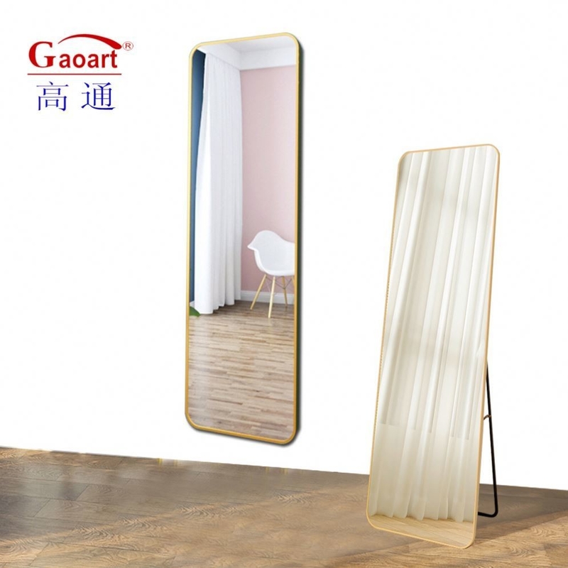Large Size Metal Antique Rose Gold Wall Standing Mirror for Modern Stylish Home Decor