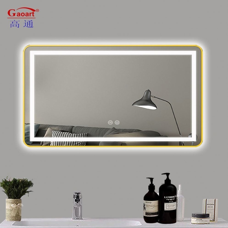 Glass Mirror LED Light Bathroom Mirror for Luxury Salon Bedroom Living Room Home Decor