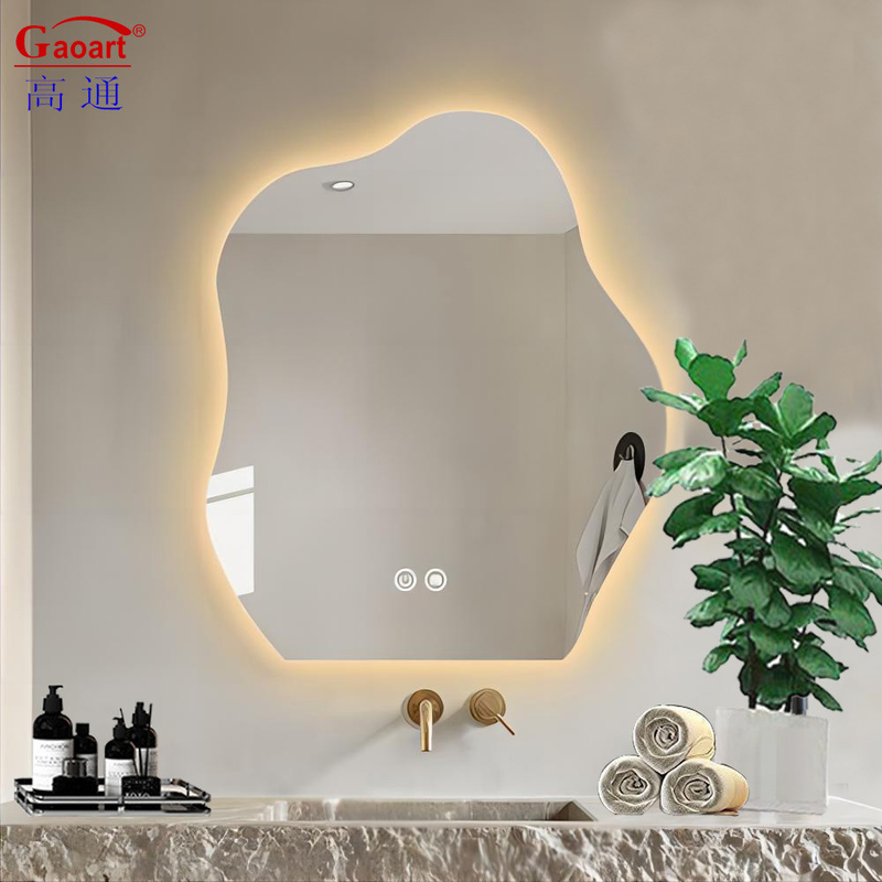 Customized Size Silver Mirror LED Bathroom Wall Light for Living Room Bedroom Decoration