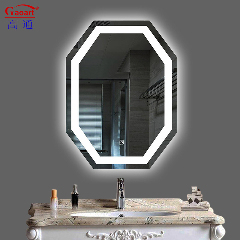 Large Black Home Decor Smart LED Mirror for Hotel Bathroom Decoration Customized Size