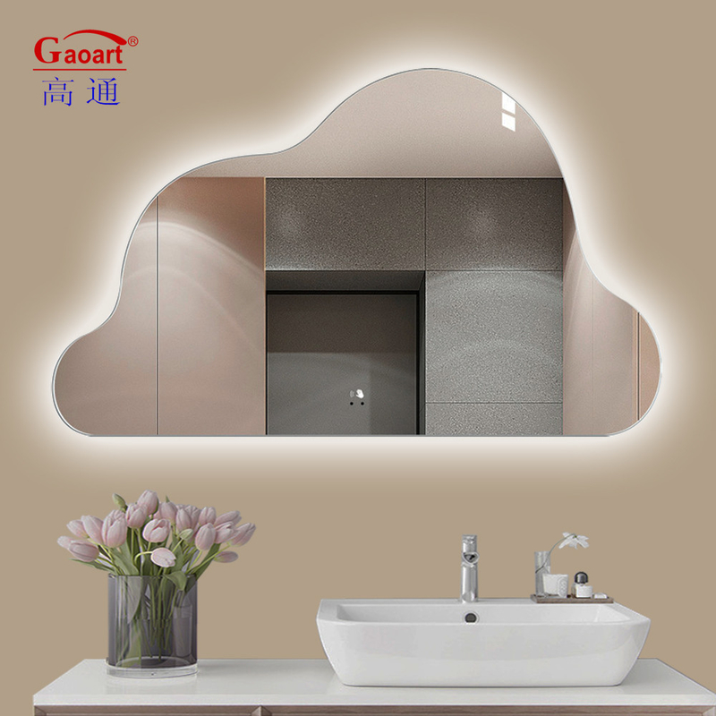 Customized Size Glass Decoration for Modern Bath Light in Salon Smart Bathroom Mirror