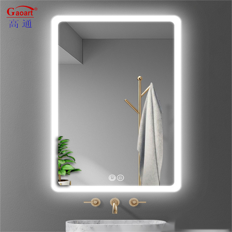 Big Bathroom Modern Hello Kitty Fogless Shower Smart Sticker Wall with LED Light Mirror