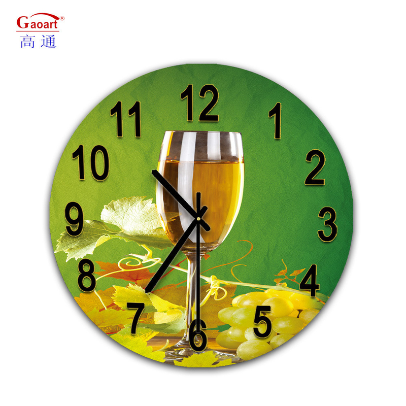 Glass Wall Mirror Kitchen Sublimation Large Living Room Pendant Modern Decorative Home Decor Clock