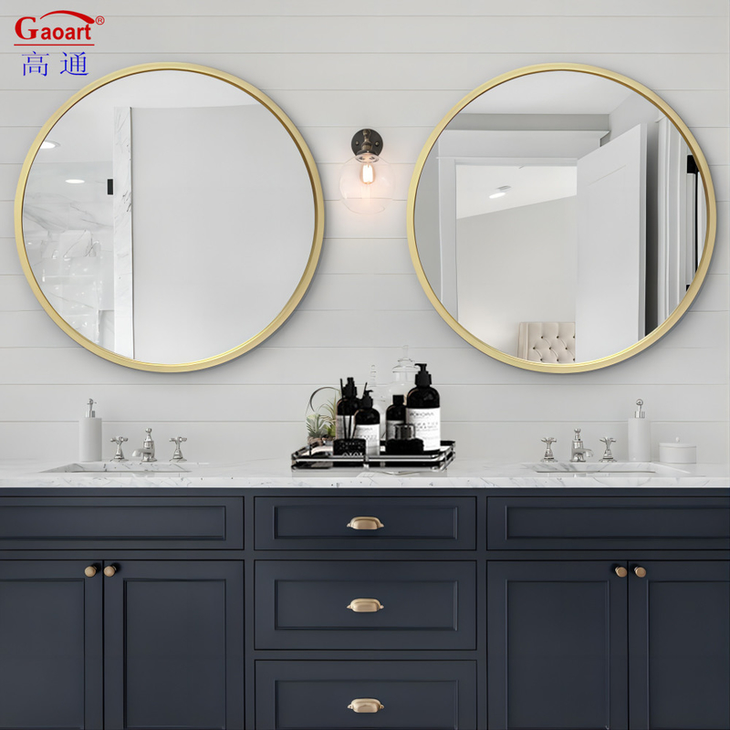 Rectangular Home Wineshop Mirror with Luxury Salon Glass in Modern Art Deco Design