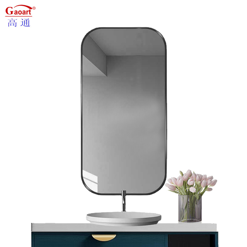 Customized Size Full Decoration Silver Sticker Wall Mounted Mirror with White Frame