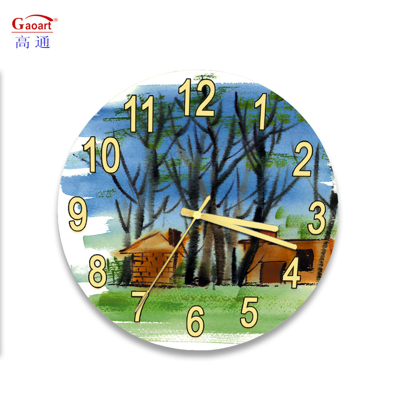 Modern Single Face Tempered Glass Wall Decorative Clock for Custom Home Bedroom Decor