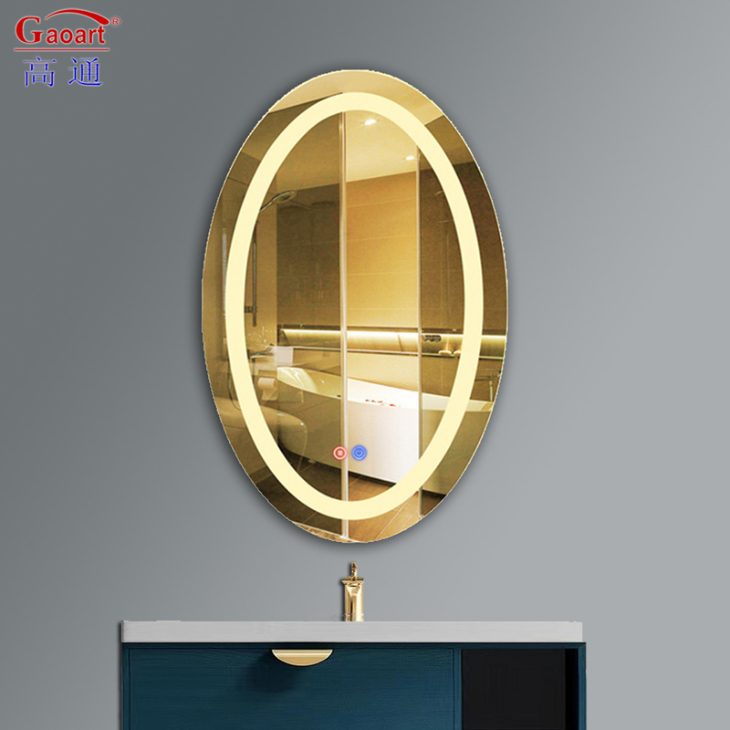 Top Fashion LED Lighted Glass Mirror for Smart Makeup in Small Shower Environmen