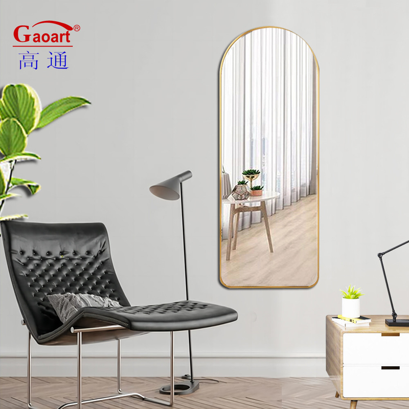 Up Gold Floor Standing Led Full Length Large Size Oval Wall Home Decor With Stand Mirror