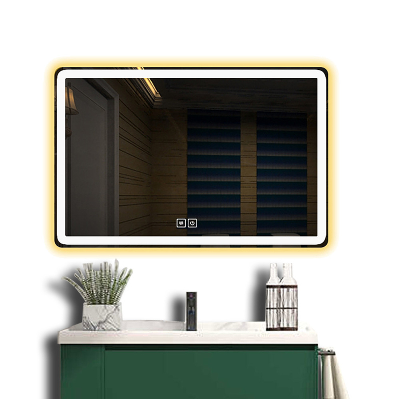 Large Glass Mirror Customized Size LED Wall Smart Bathroom Decor for Home Living Room