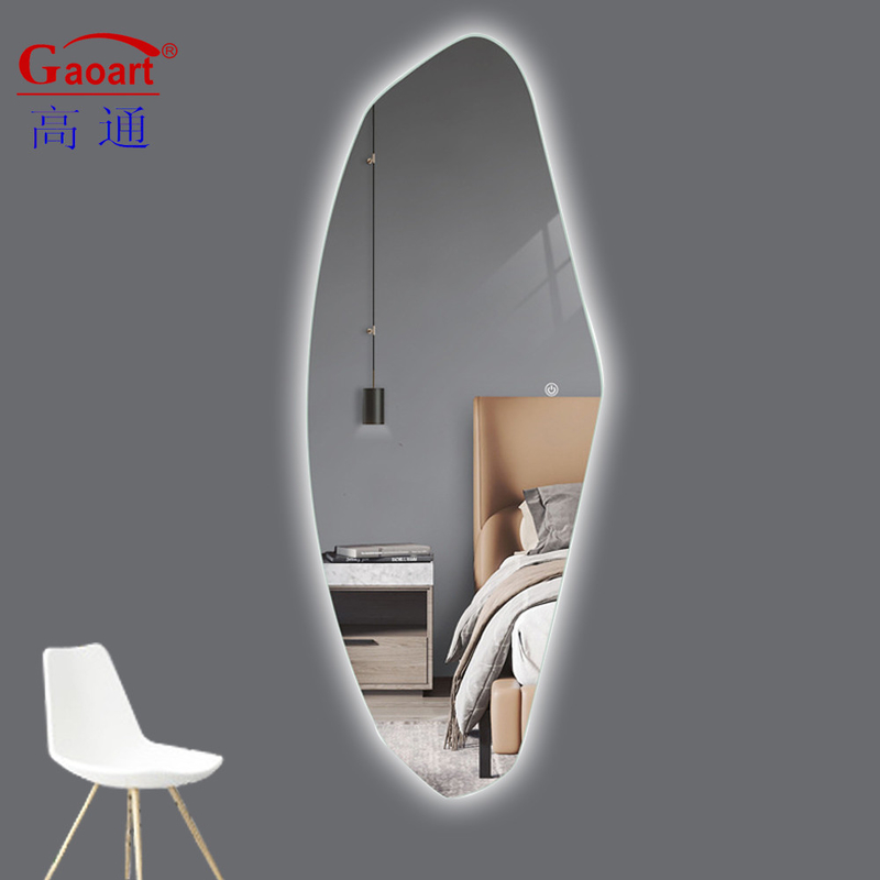 Full Size Unbreakable Glass Mirror for Top Fashion Ornate Safety in Hotel LED Mirror