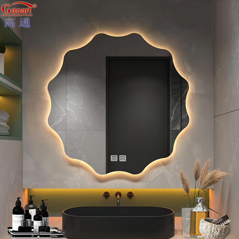 Smart Design Shower Fogless Silver Mirror LED Round Bedroom Bathroom Makeup Wall Hanging