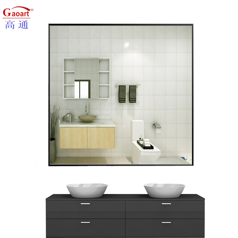 The Large Gold Metal Aluminum Standing Floor Wall Bathroom Home Decor With Glass Mirror