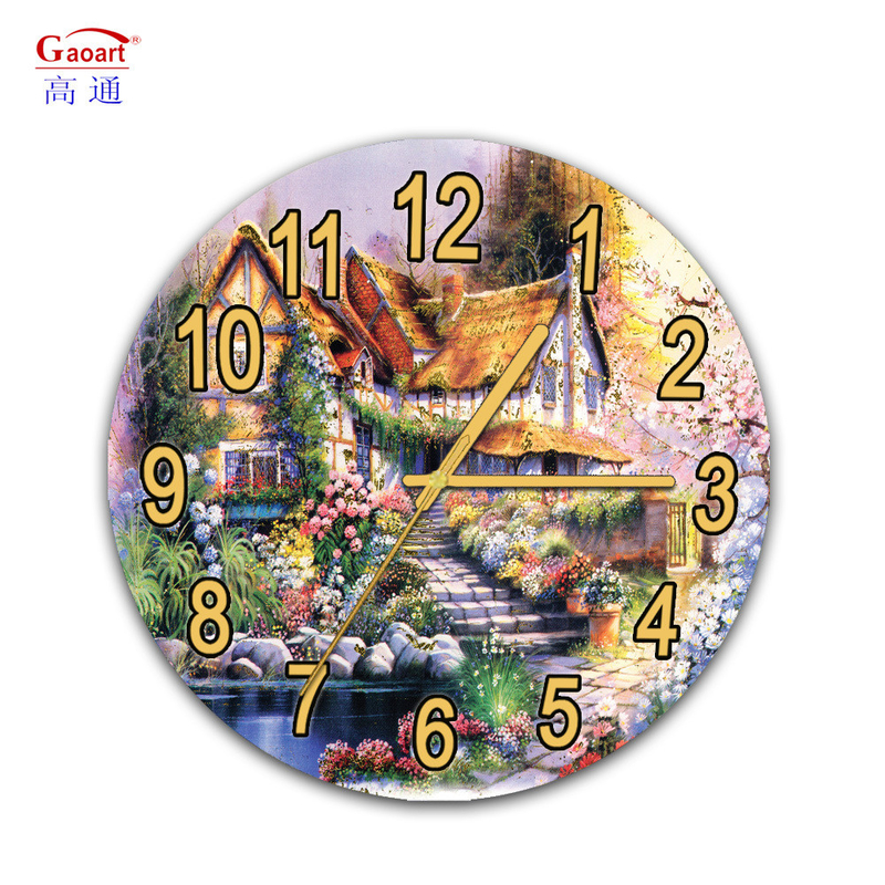 Modern Luxury Sublimation Large Kitchen Decor Home UV Clock with Needle Display Type