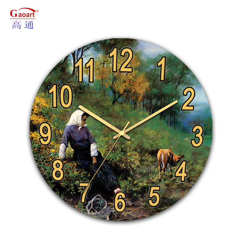CLASSIC Tempered Glass Mirror Kitchen Sublimation Mantel Living Room Pendant Face UV Clock