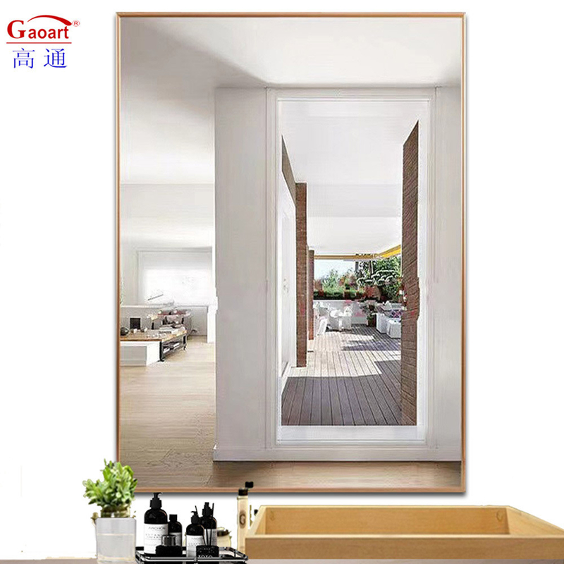Customized Size Aluminium Alloy Frame Glass Mirror for Genuine Unique Wall Decoration