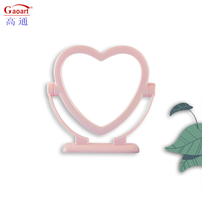 Small Table Top Stand Portable Cosmetic Mirror Individual Carton Packing for Make-Up