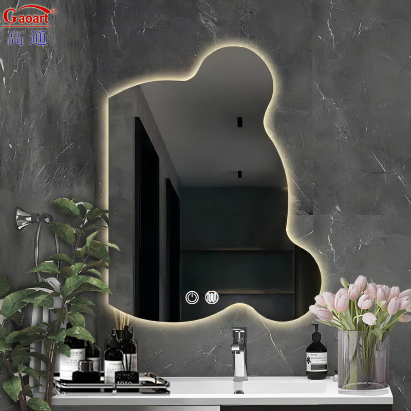 Silver Mirror Bathroom Decoration LED Round Wall Mirror for Fogless Makeup in Small Shower