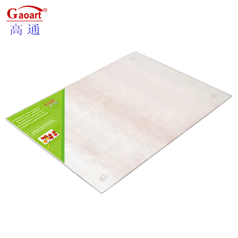 Tempered Glass Square Cheese Kitchen Cutting Board with Classic Design and Custom Size